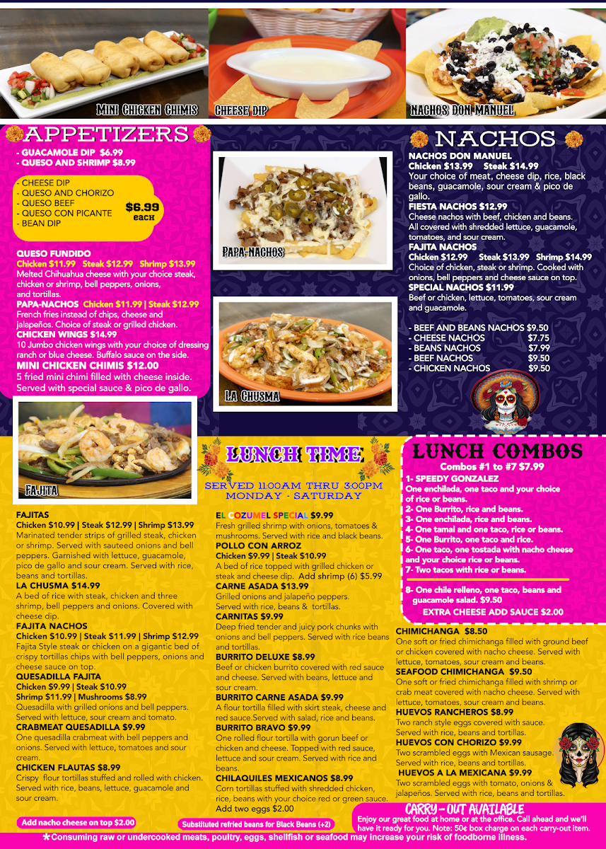 Fiesta Mexicana Photo Menu 1