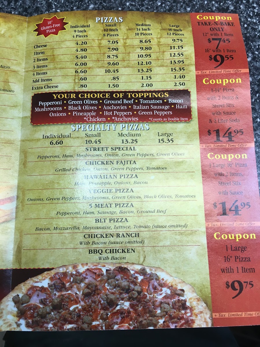 Main Street Pizza Photo Menu 4