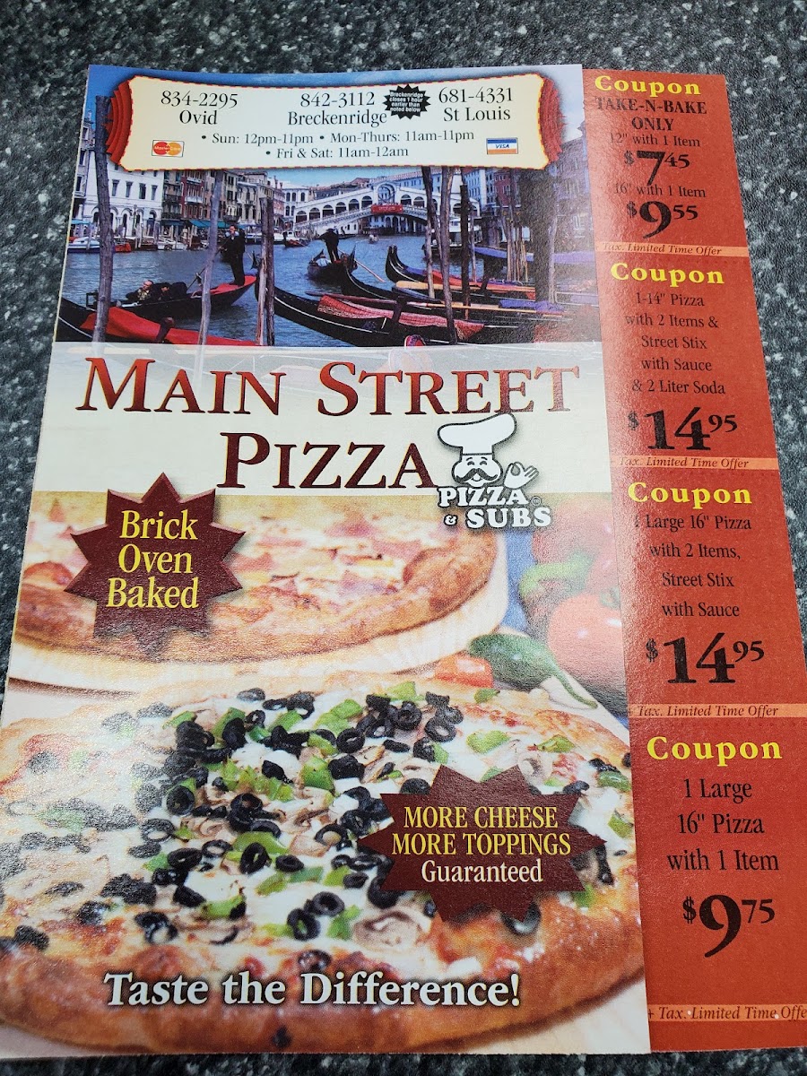 Main Street Pizza Photo Menu 7