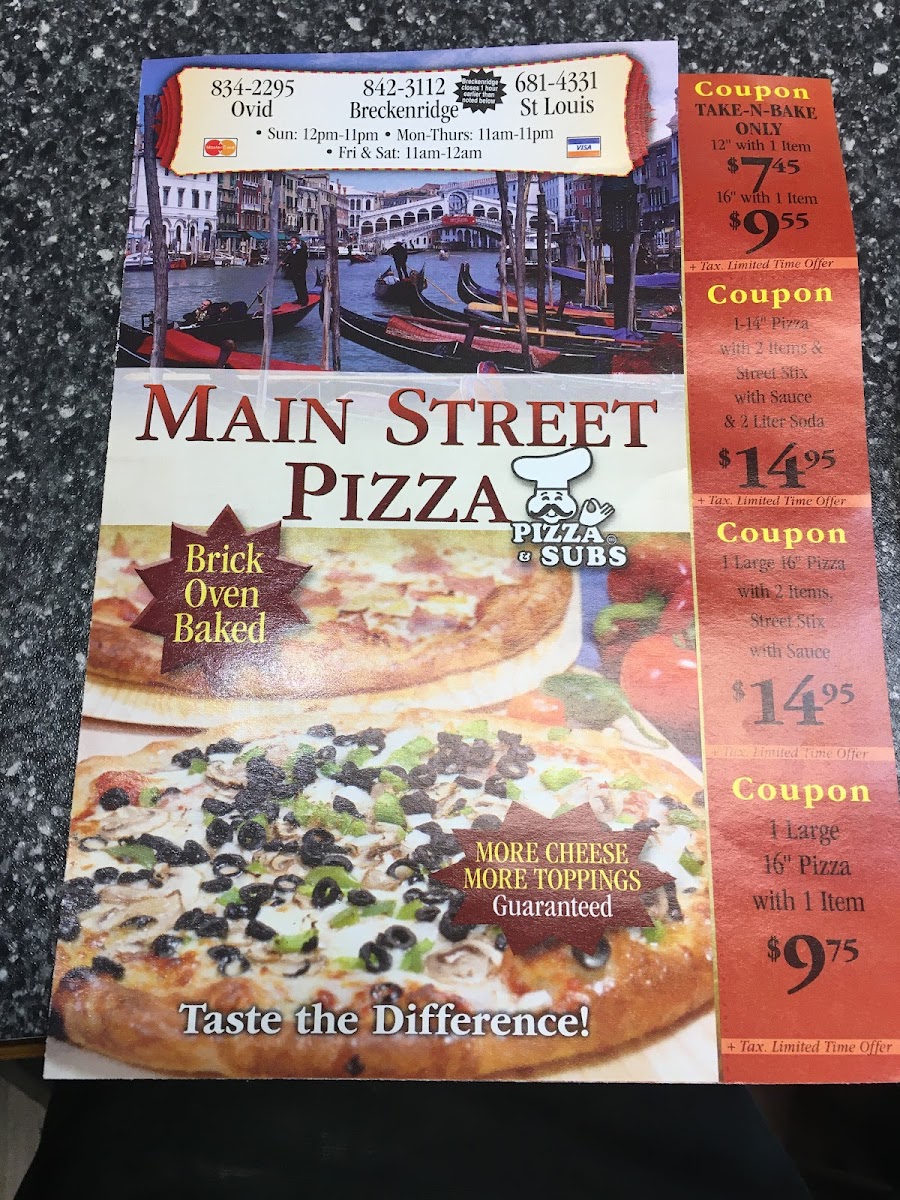 Main Street Pizza Photo Menu 8