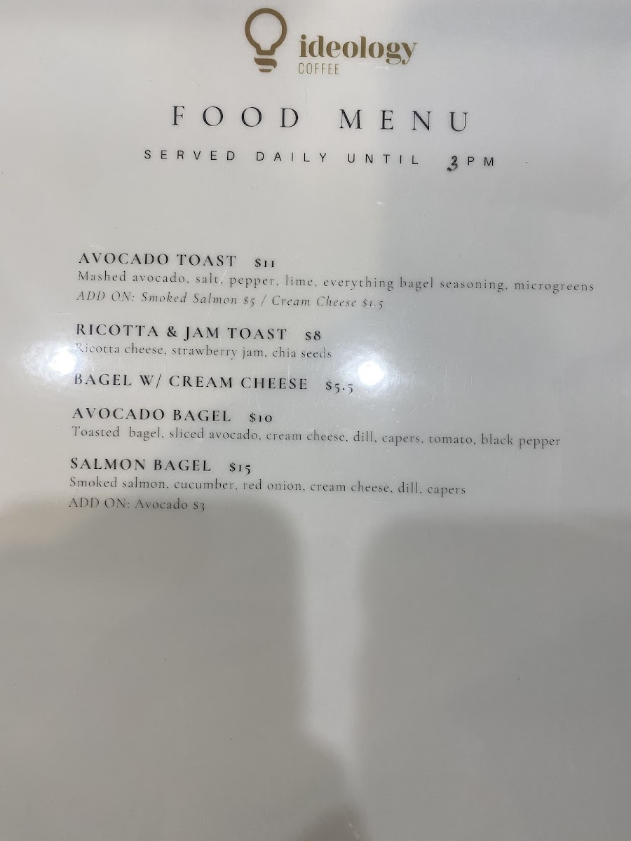 Ideology Coffee Photo Menu 7