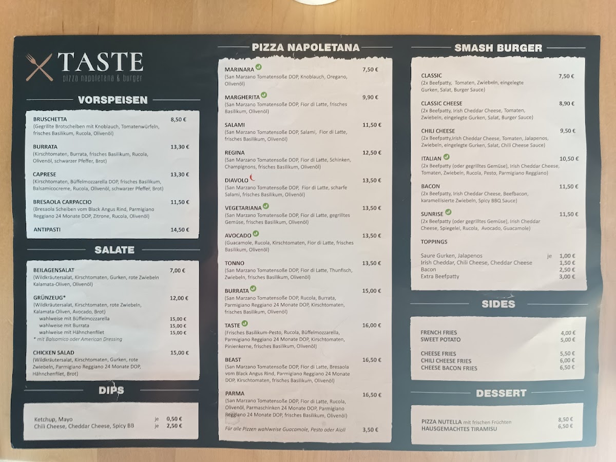 Taste Photo Menu 1