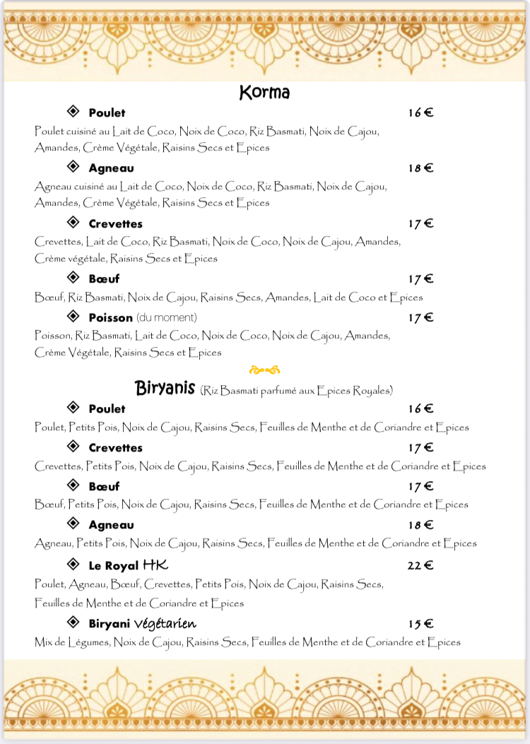 HK restaurant Photo Menu 1