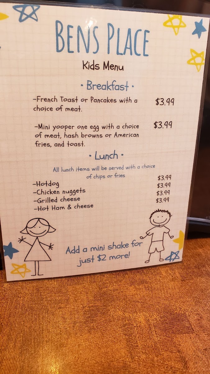 Ben's Place Photo Menu 4