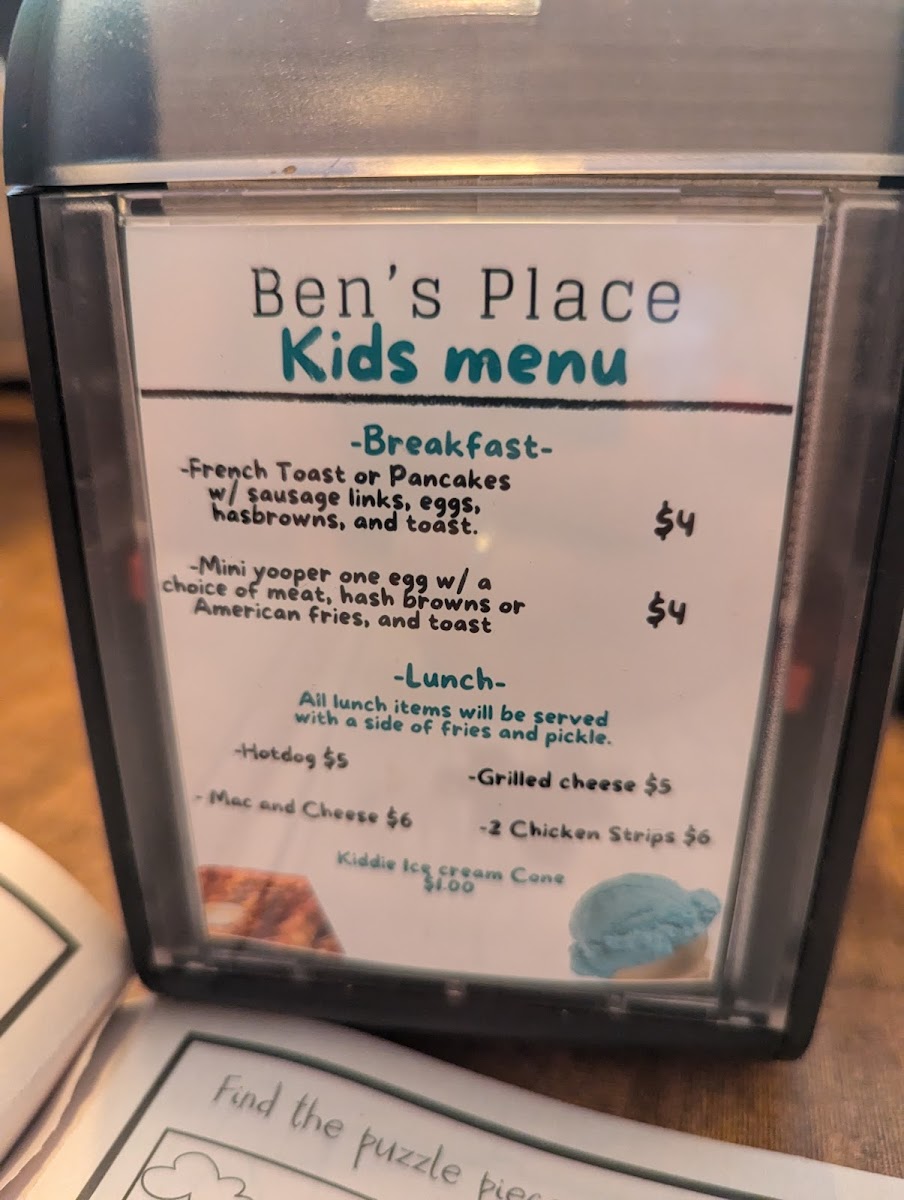 Ben's Place Photo Menu 6
