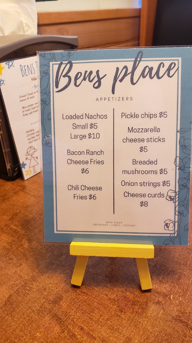 Ben's Place Photo Menu 7