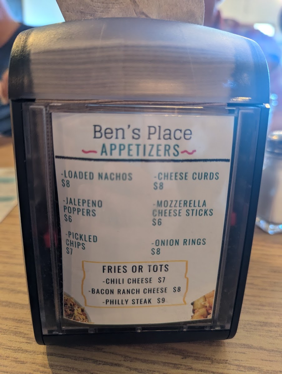Ben's Place Photo Menu 8