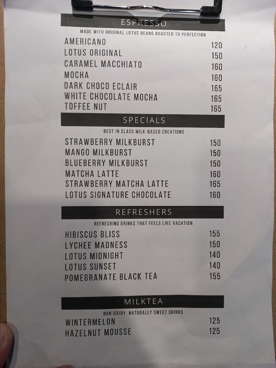 Lotus Cafe Photo Menu 2