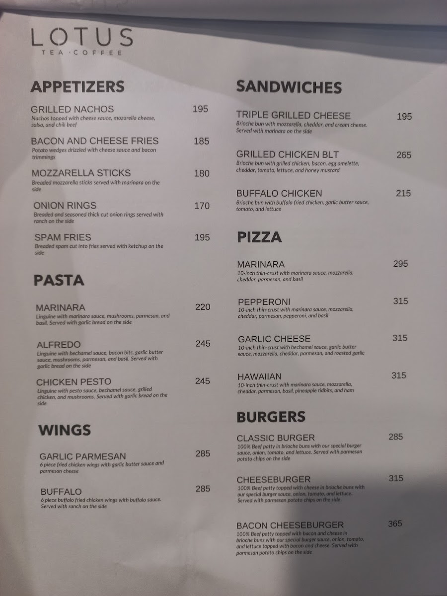 Lotus Cafe Photo Menu 3