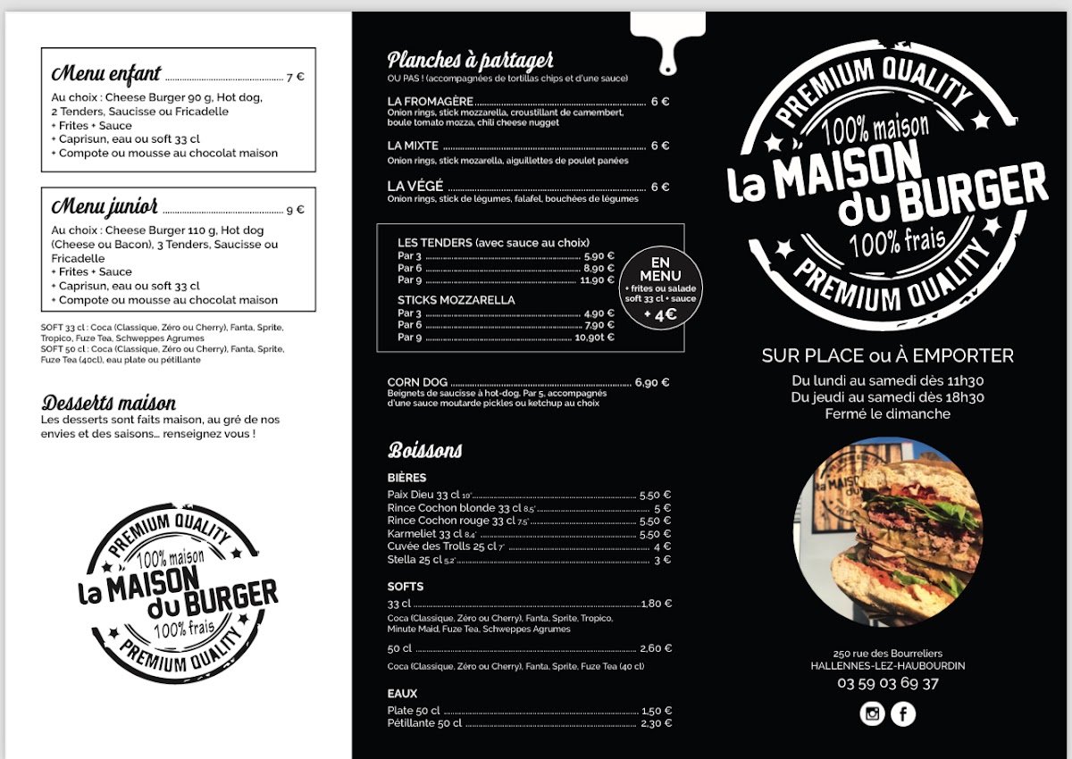 la MAISON du BURGER Photo Menu 2