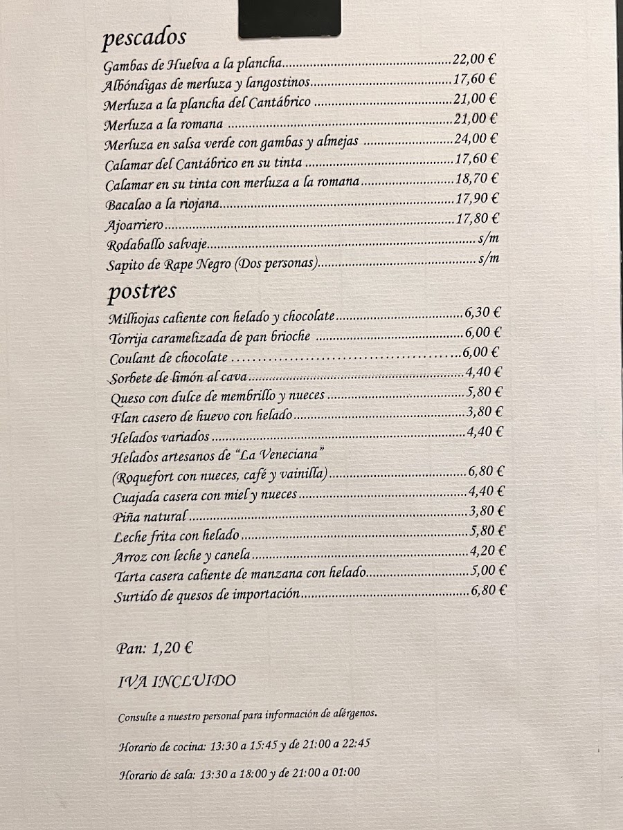 Restaurante Iruña Photo Menu 1