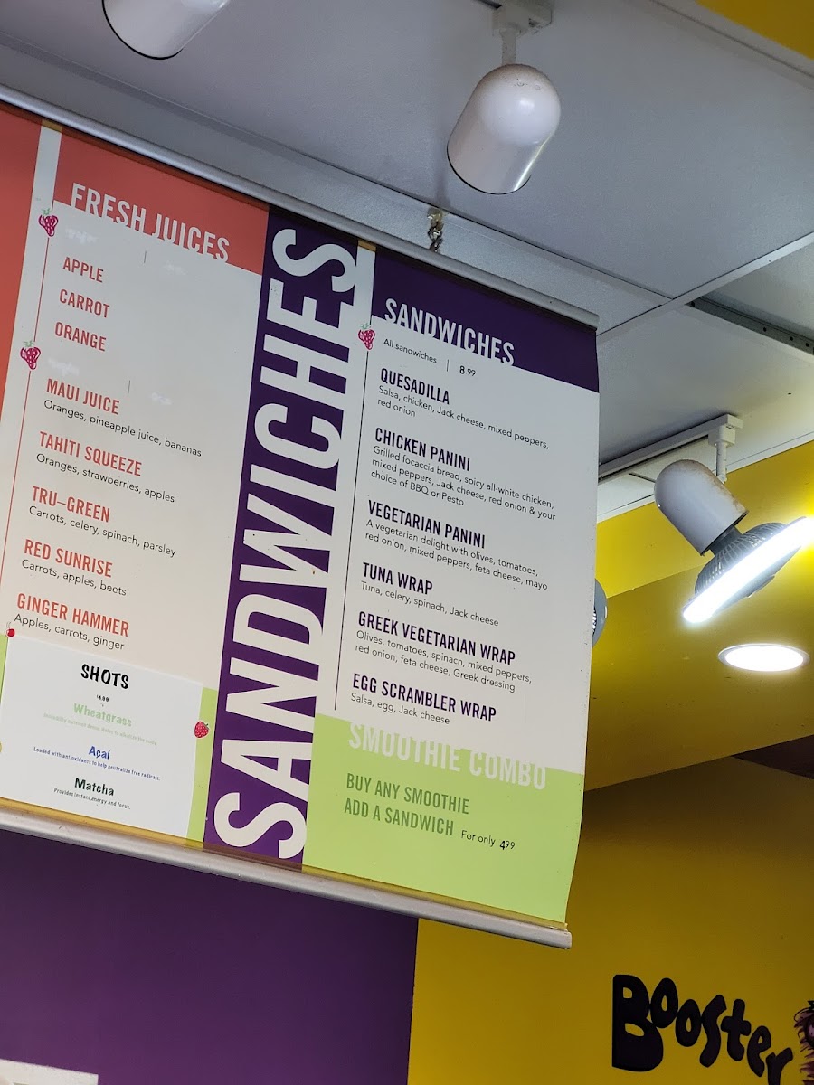 Booster Juice Photo Menu 4