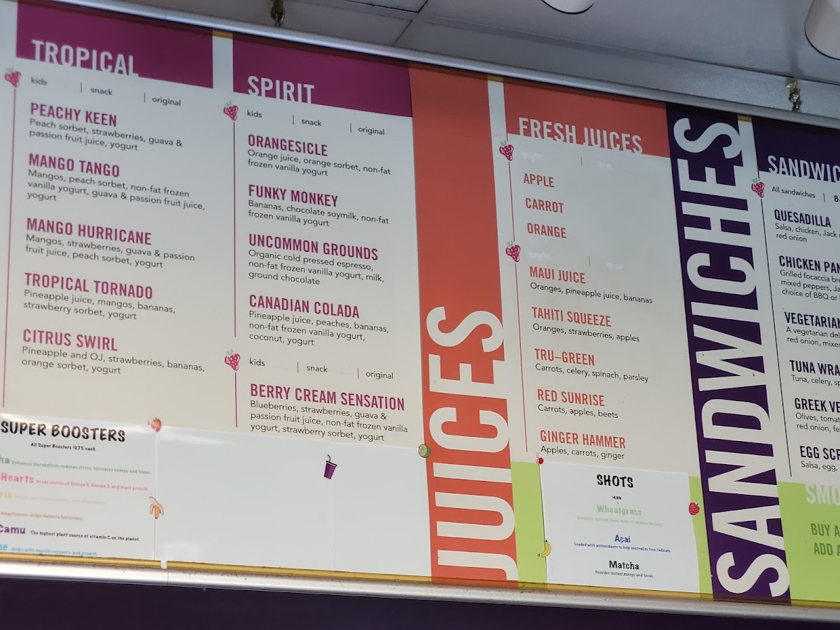 Booster Juice Photo Menu 5