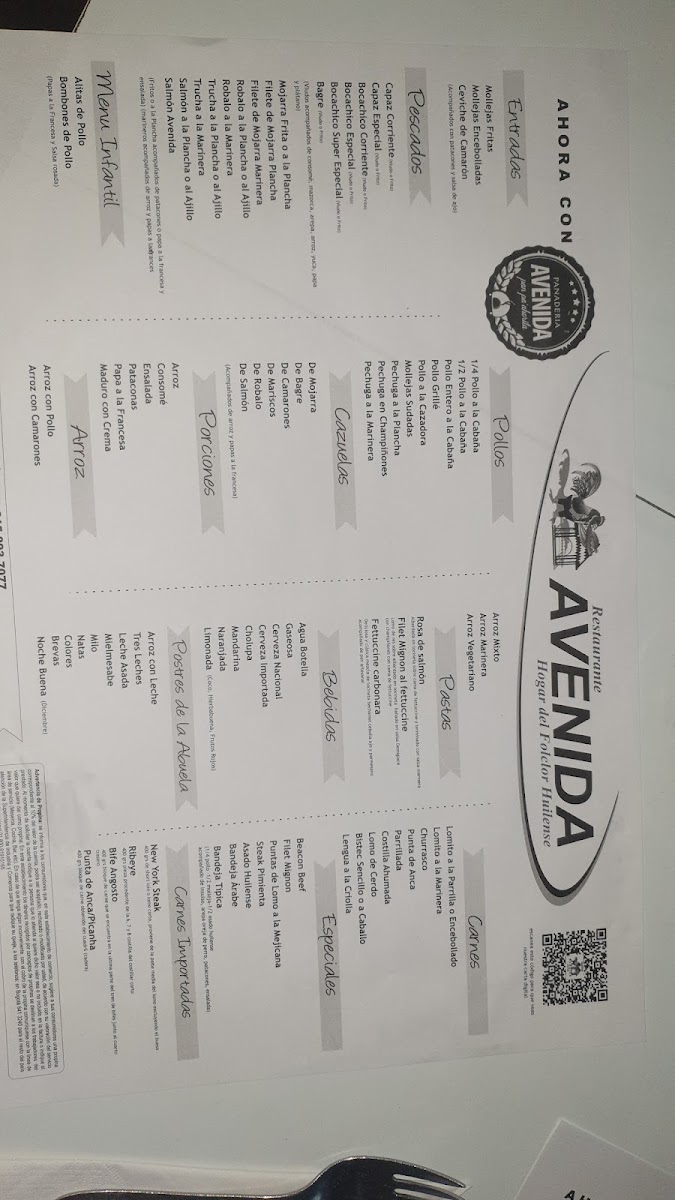 Restaurante Avenida Photo Menu 3