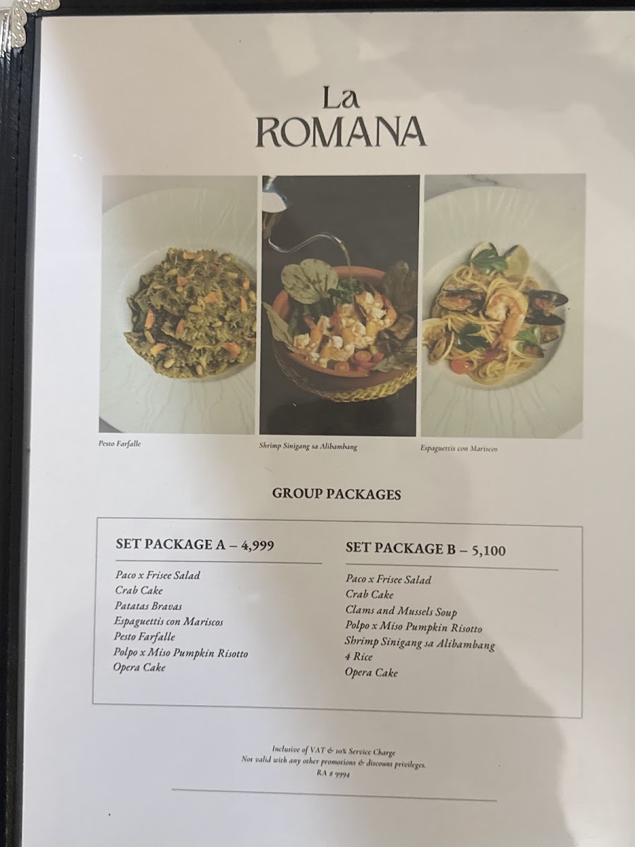La Romana Photo Menu 10