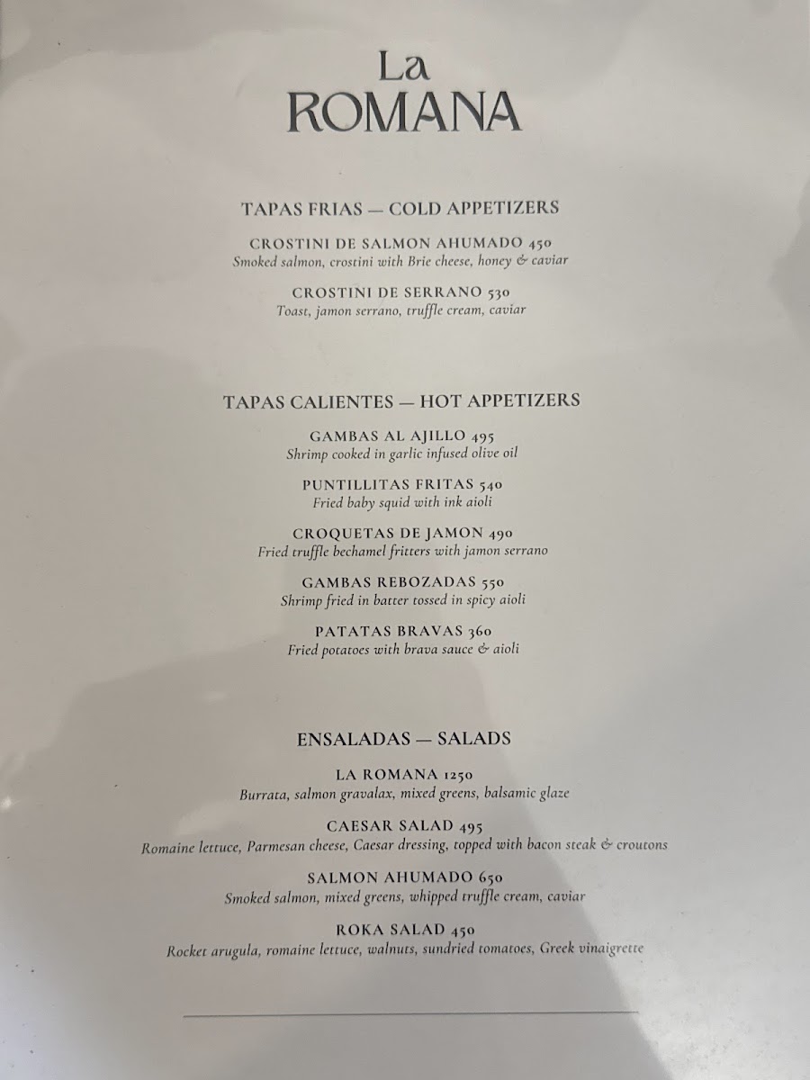 La Romana Photo Menu 6