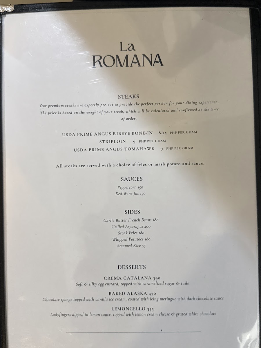 La Romana Photo Menu 7