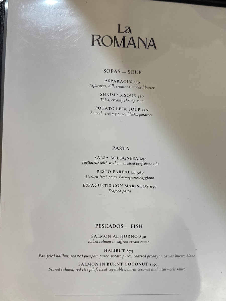 La Romana Photo Menu 8