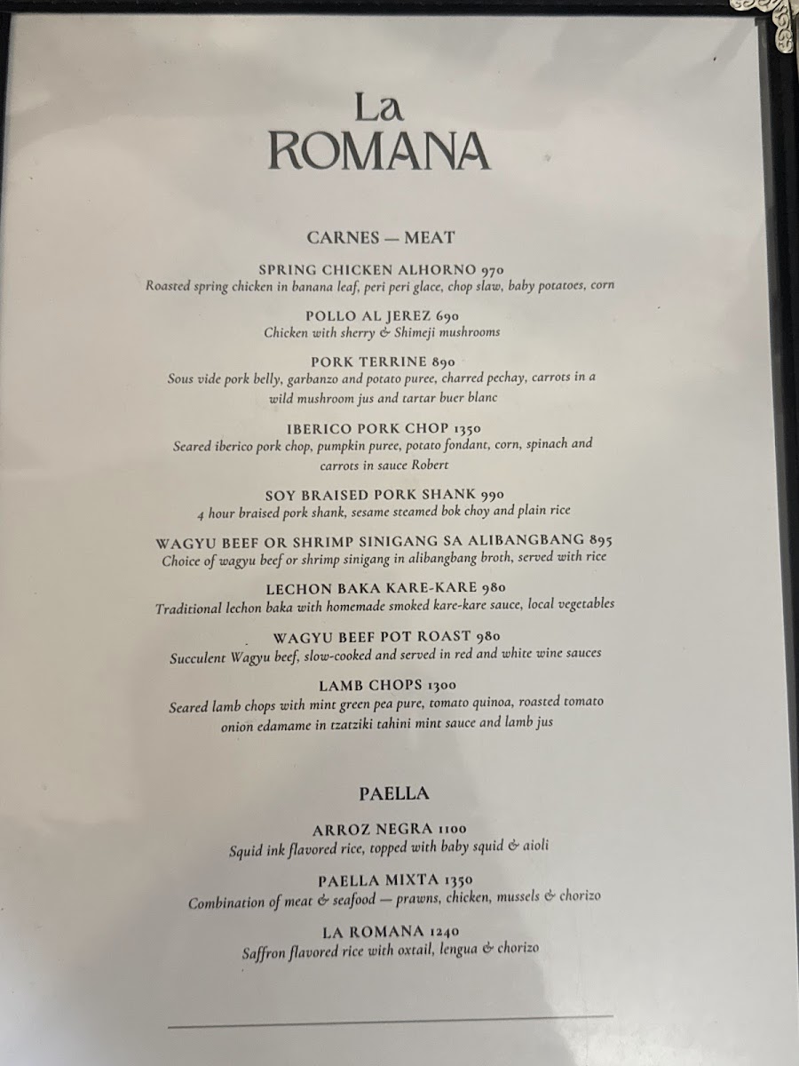 La Romana Photo Menu 9