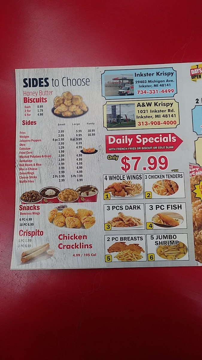 Krispy Krunchy Chicken Photo Menu 2
