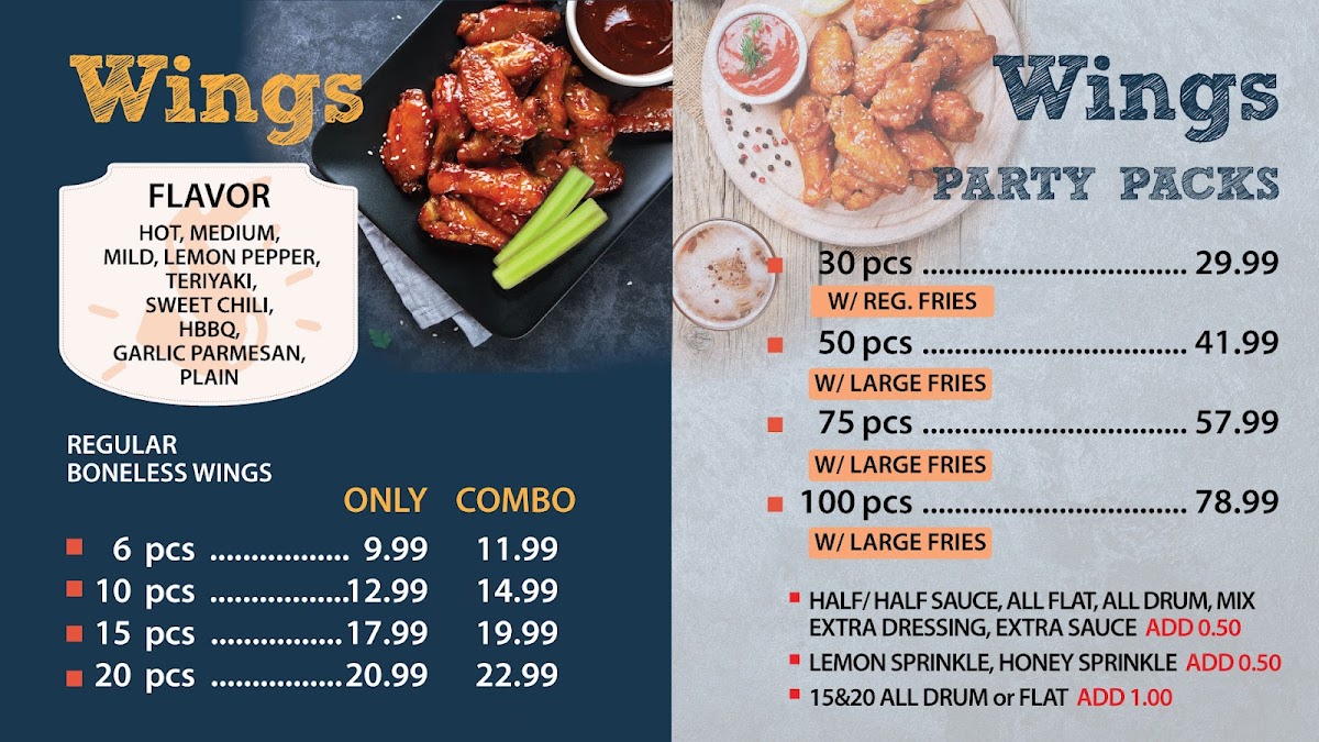 Wing Station Photo Menu 1