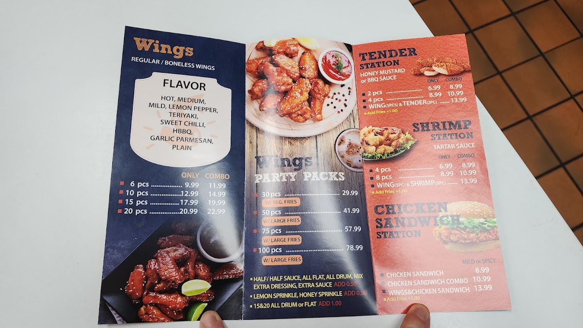 Wing Station Photo Menu 4