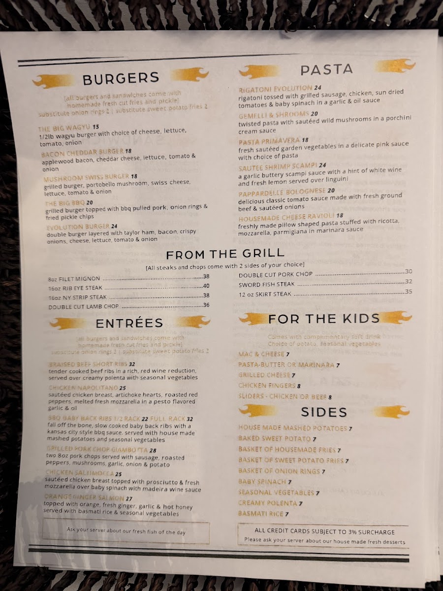 Evolution Restaurant & Bar Photo Menu 4