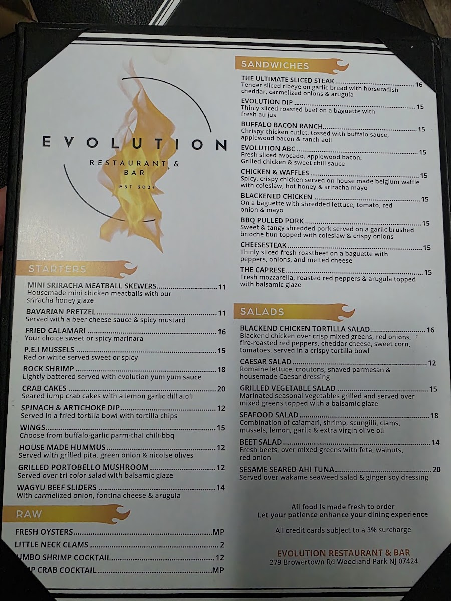 Evolution Restaurant & Bar Photo Menu 8