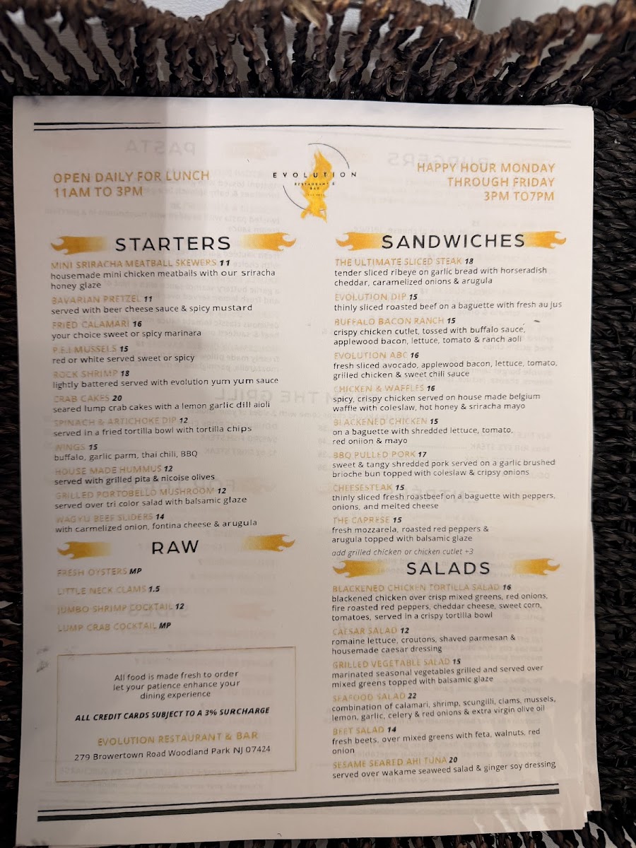 Evolution Restaurant & Bar Photo Menu 9