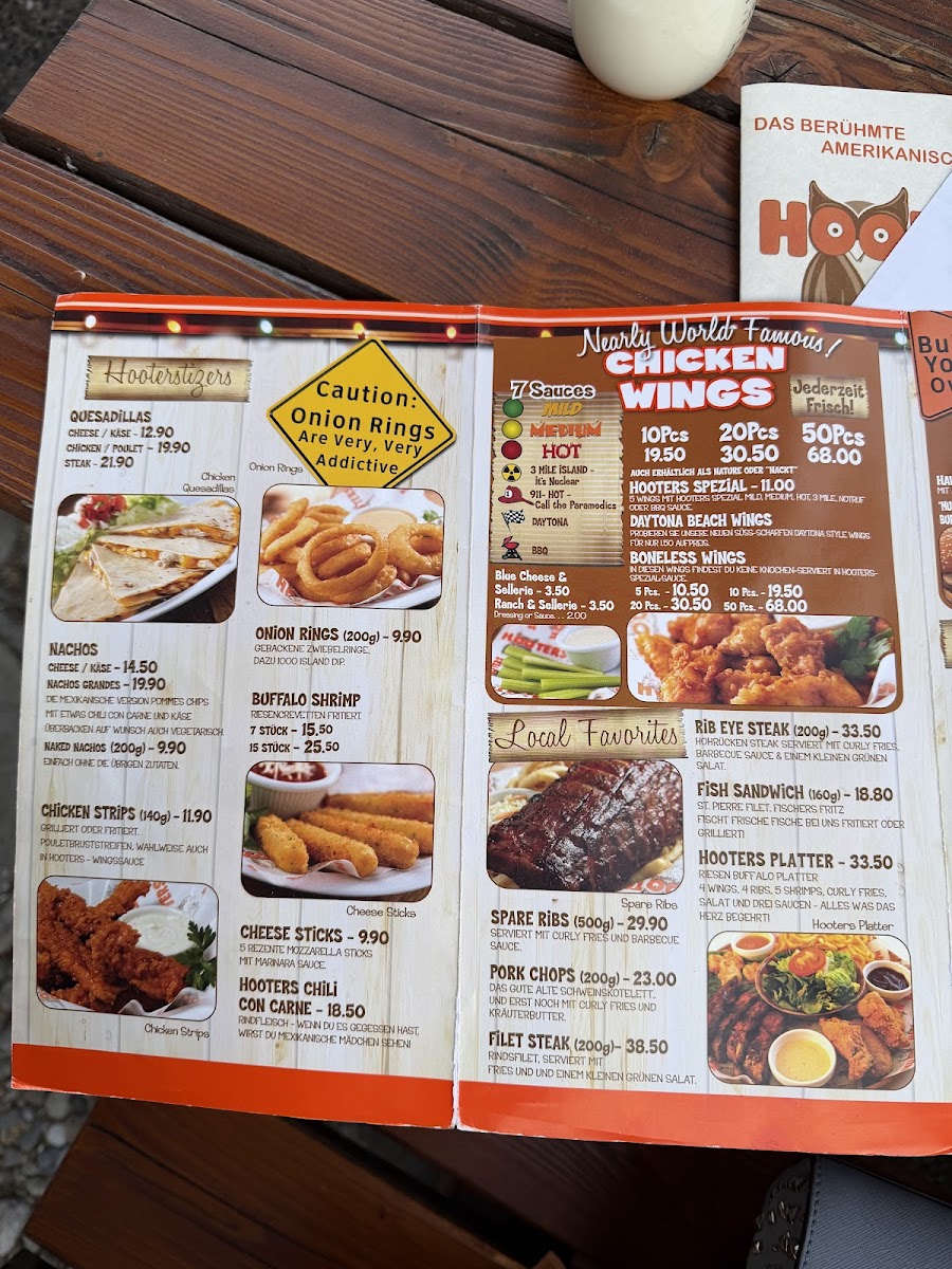 Hooters Photo Menu 4