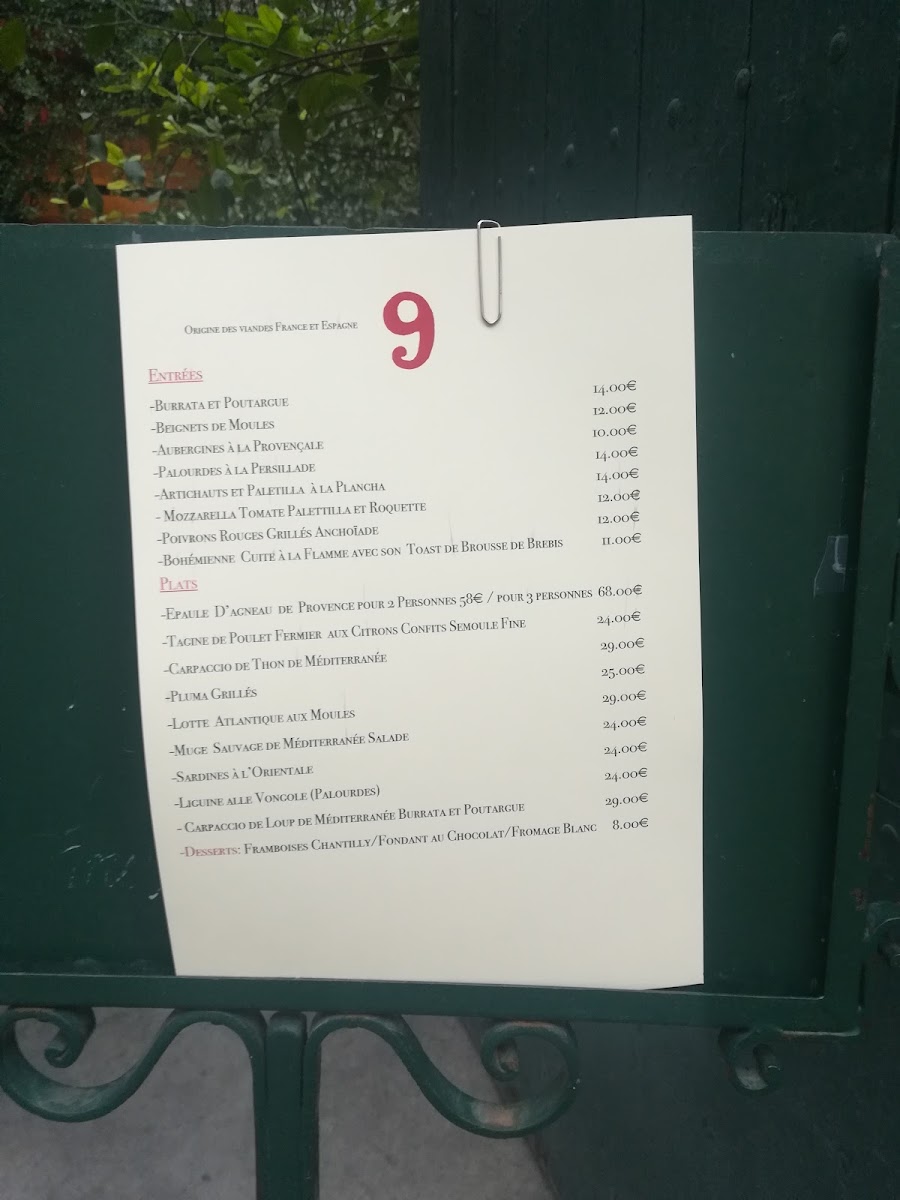 Restaurant Le 9 Photo Menu 4