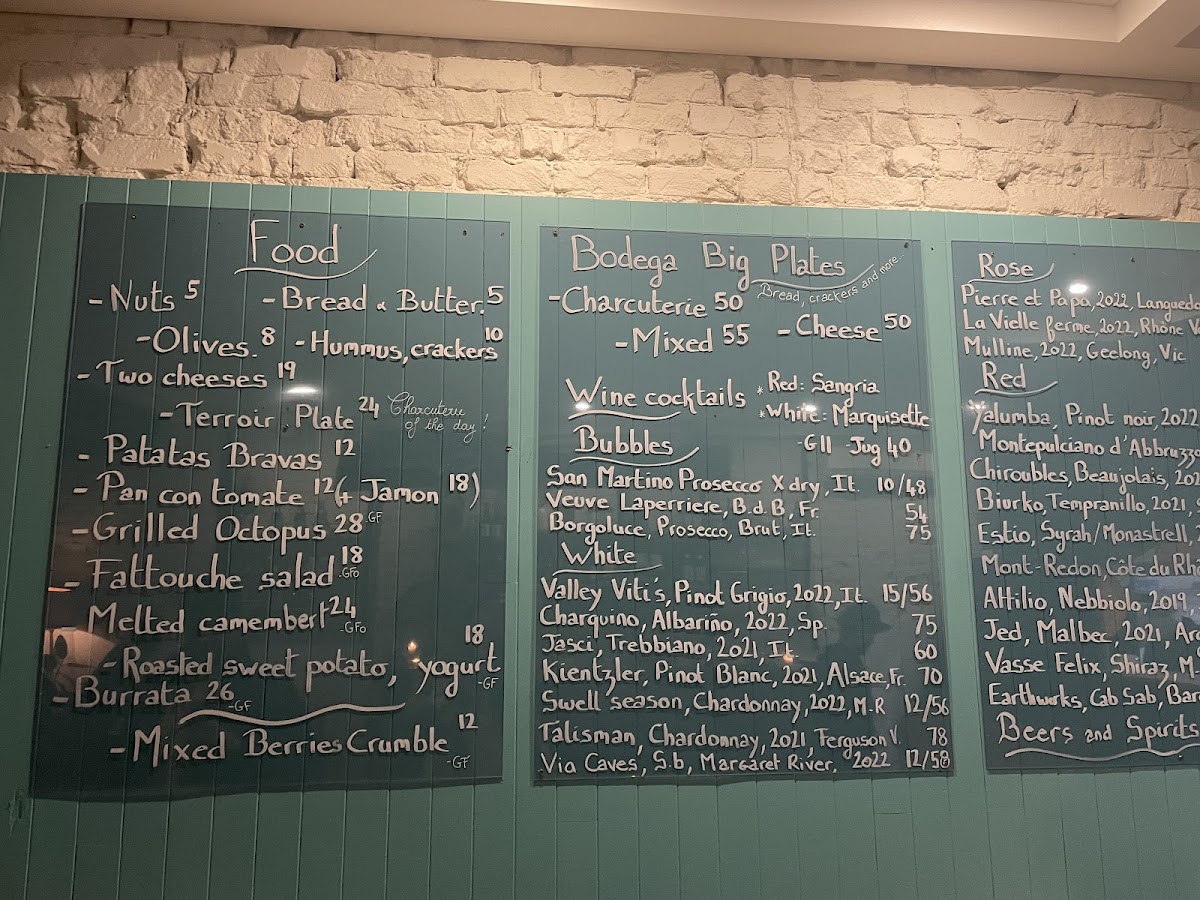 Bodega Photo Menu 3
