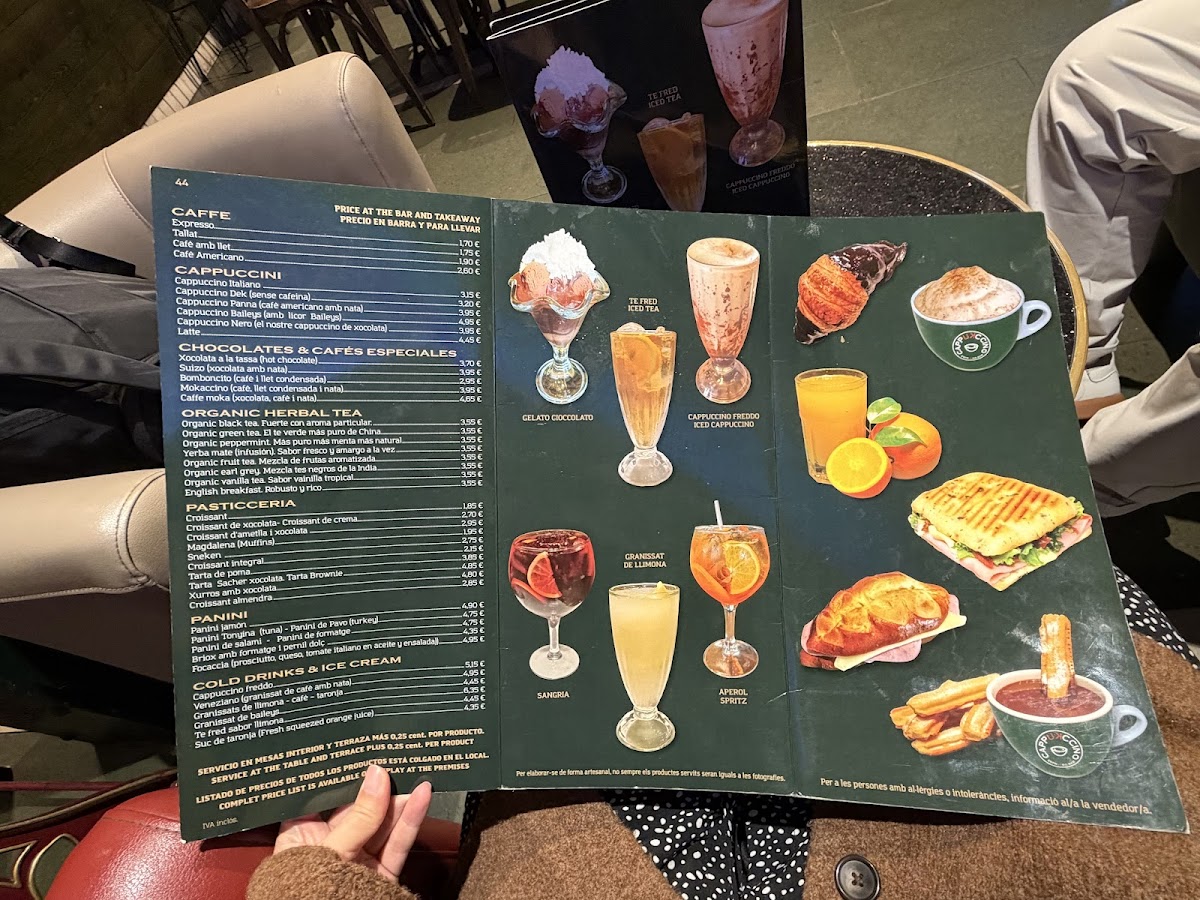 Cappuccino Photo Menu 1