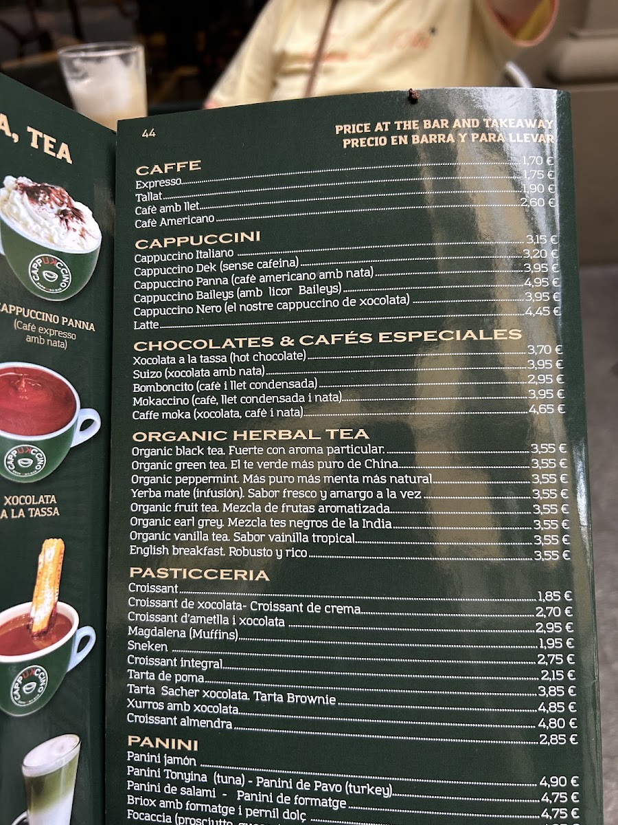 Cappuccino Photo Menu 10