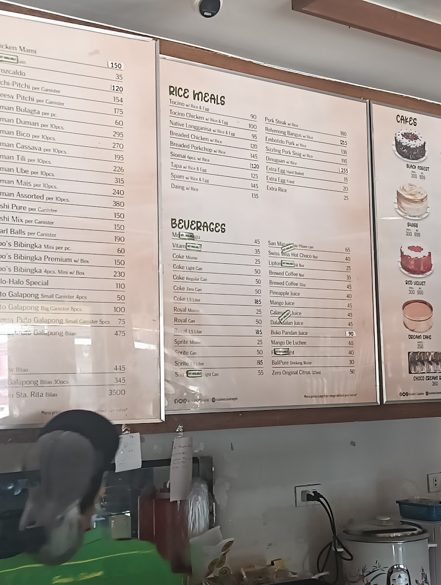 Susie's Cuisine Photo Menu 2
