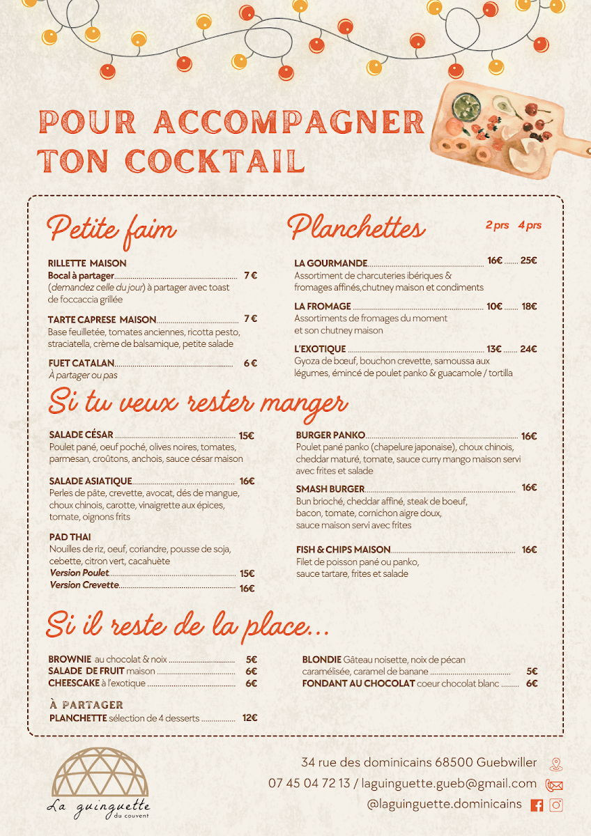 La Guinguette Photo Menu 1