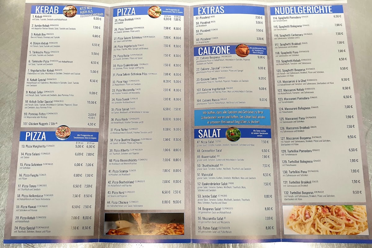 Bosporus Photo Menu 1
