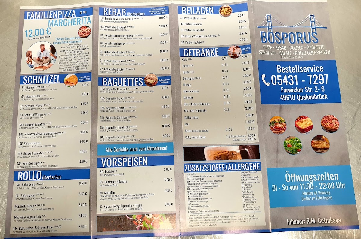 Bosporus Photo Menu 2