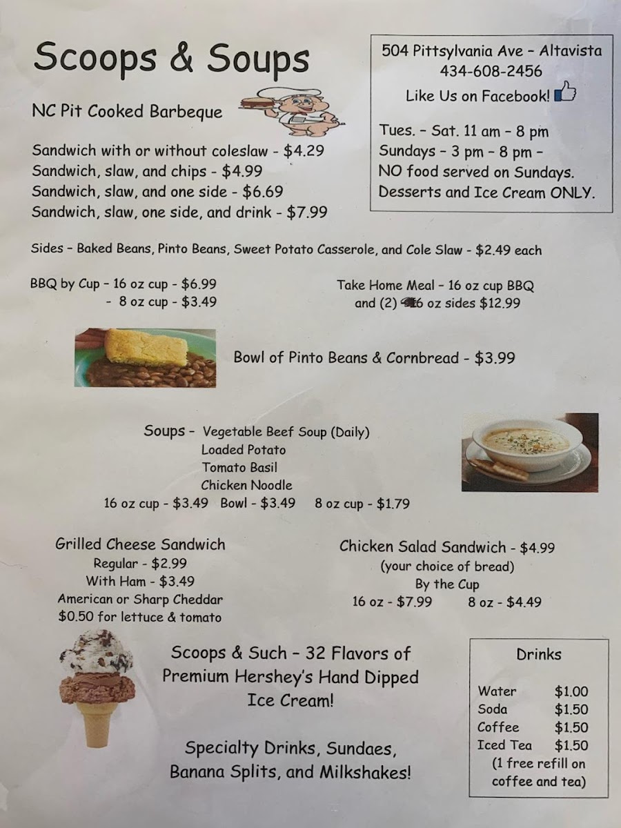 Scoops Ice Cream Photo Menu 1