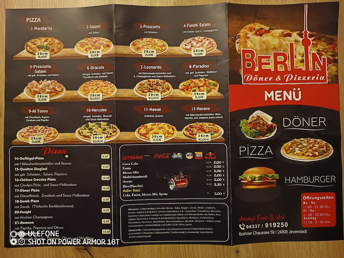 Berlin Döner Photo Menu 1