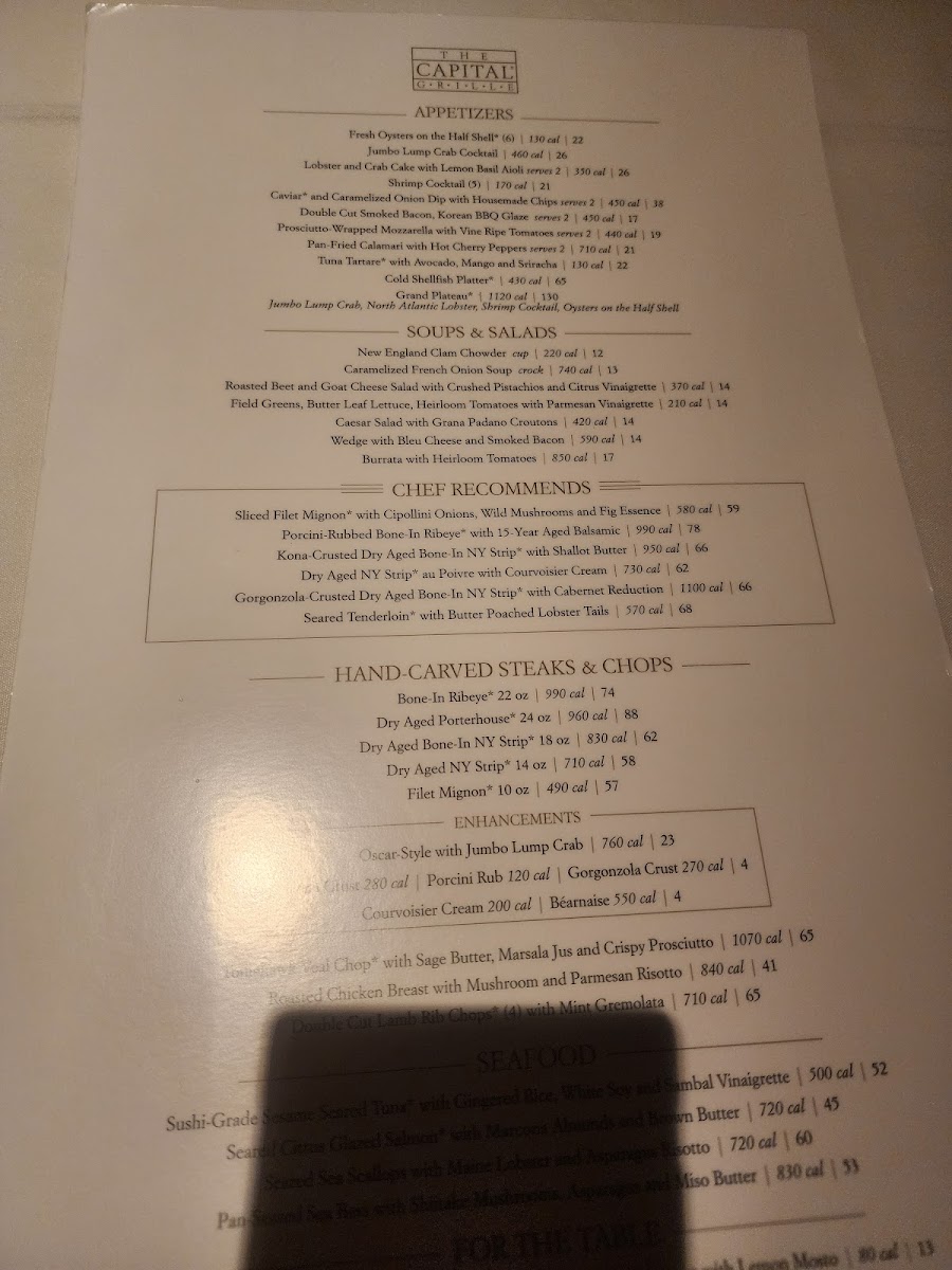The Capital Grille Photo Menu 3