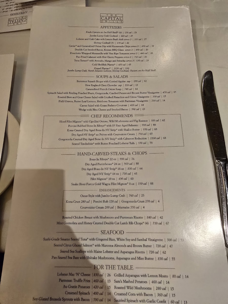The Capital Grille Photo Menu 5