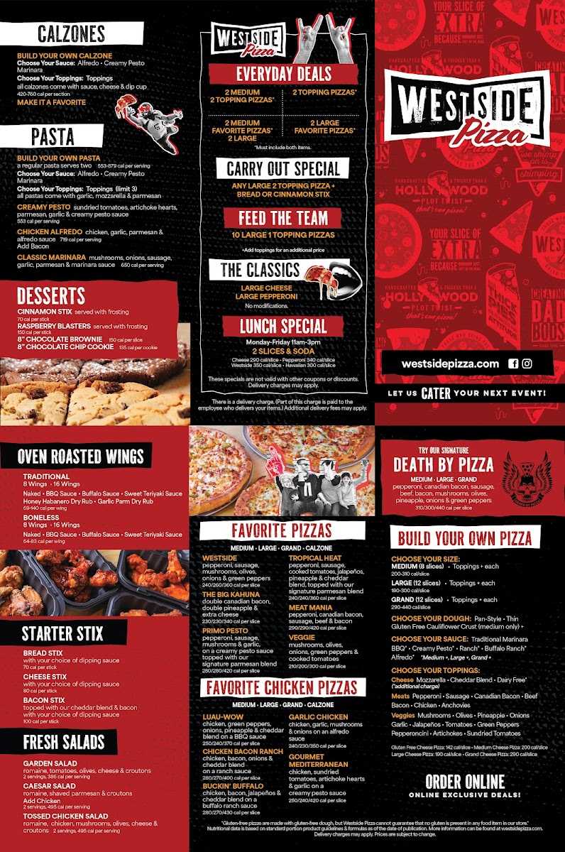 Westside Pizza Photo Menu 1