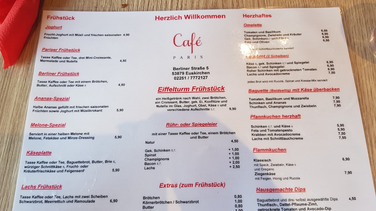 Café Paris Photo Menu 10