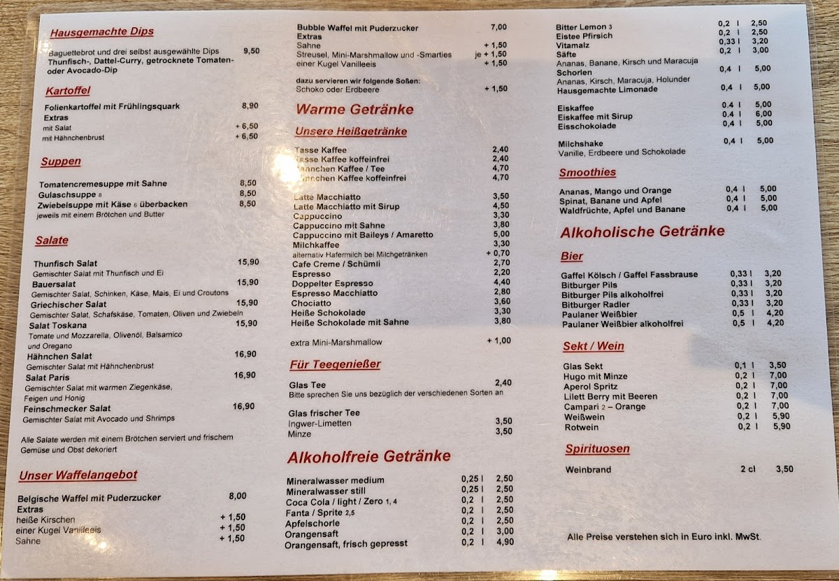 Café Paris Photo Menu 2