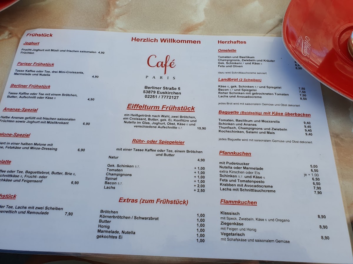 Café Paris Photo Menu 5