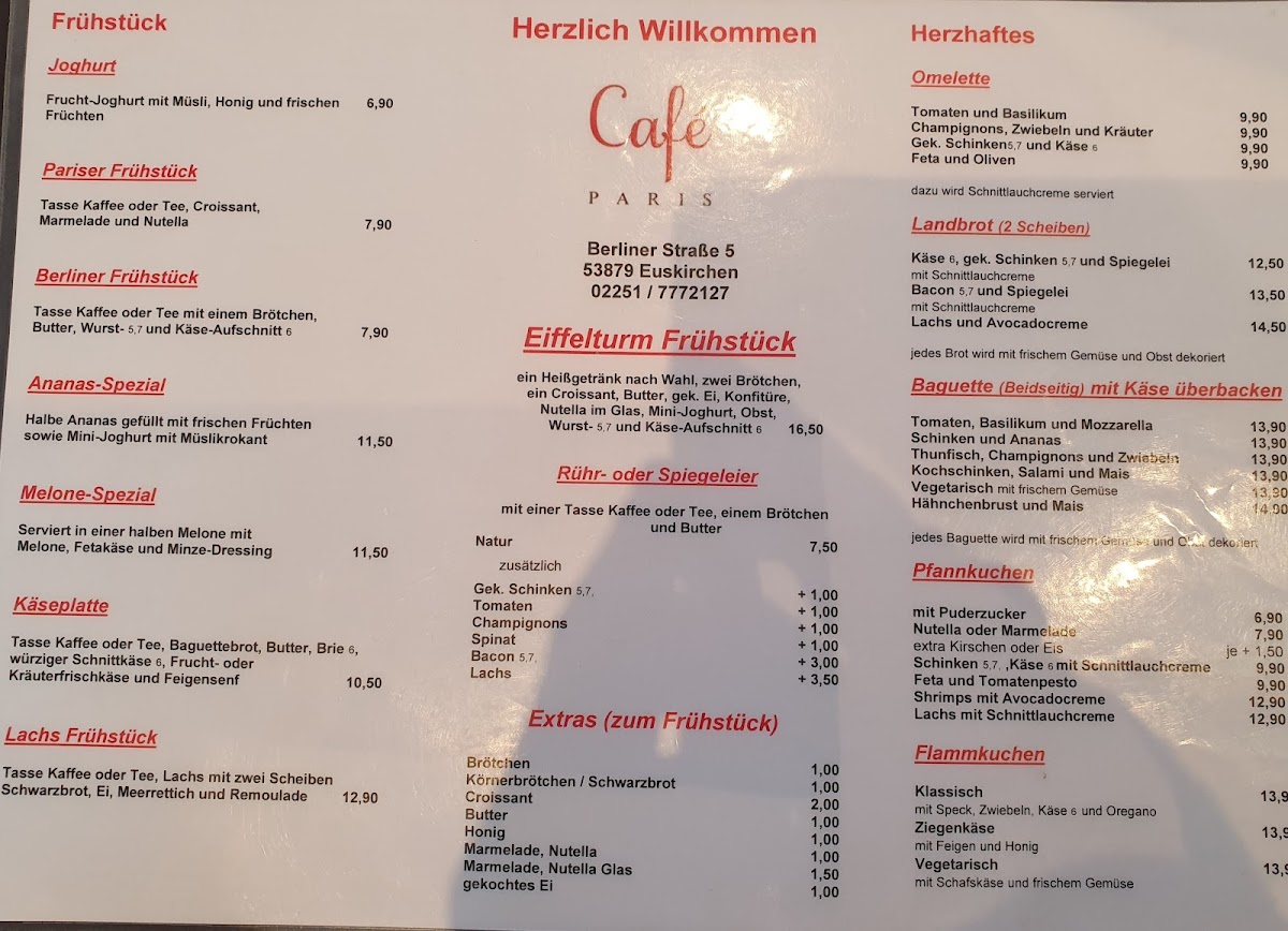 Café Paris Photo Menu 6