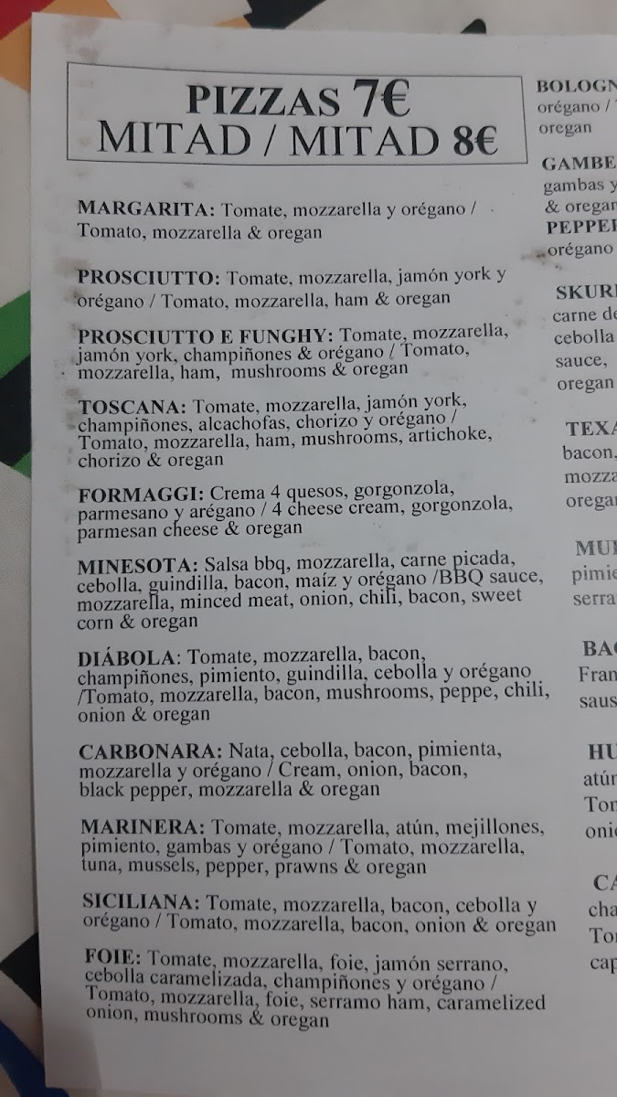Pizzería Toscana Photo Menu 5