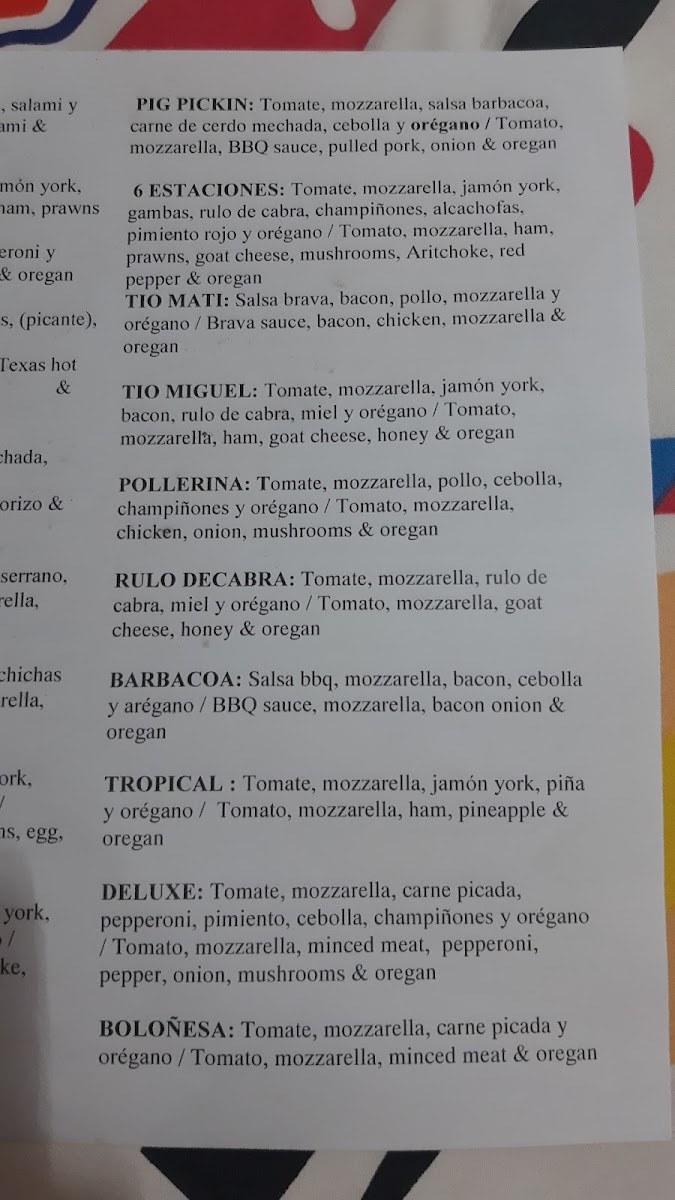 Pizzería Toscana Photo Menu 6