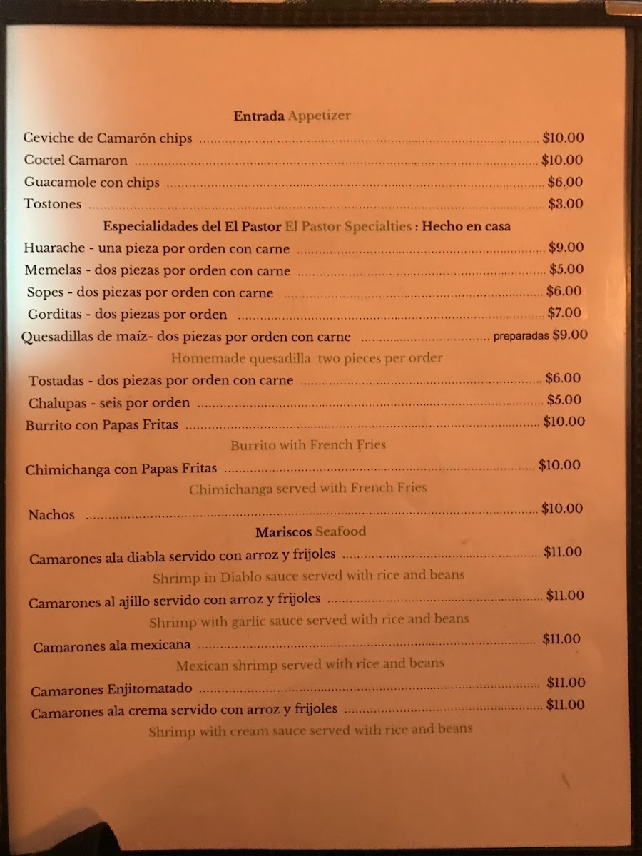 El Pastor Photo Menu 1